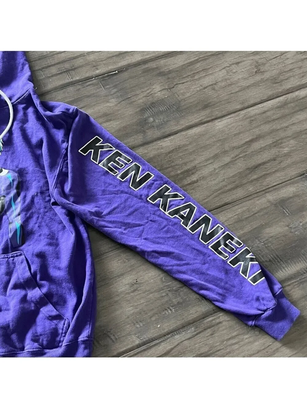 Hot Topic Tokyo Ghoul Purple and Black Split Hoodie - Size XS
